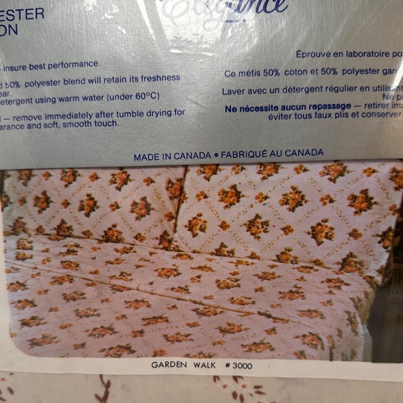 Vintage Elegance Permanent Press Sheet Set – Twin – 3-Piece – Made in Canada NIP - Picture 6 of 8